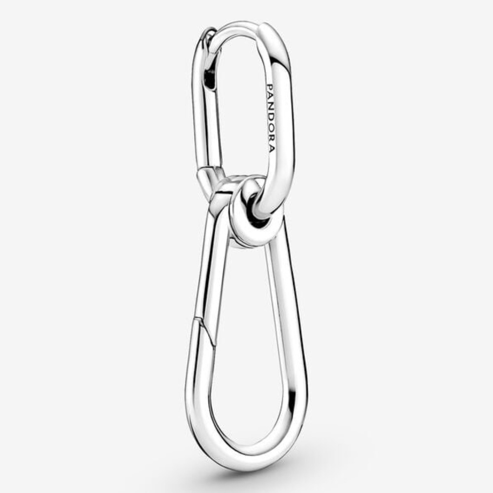 PANDORA ME (2) Hoop Link Sterling Silver Earrings   - NWT! GORGEOUS